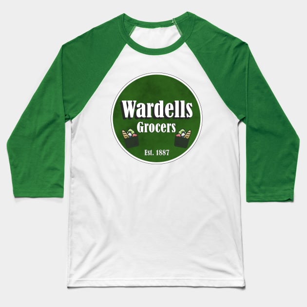 Wardell's Grocers Baseball T-Shirt by drawnexplore